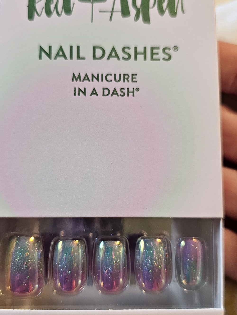 Nail Dashes Iridescent Purple-Pink Press-On Nails